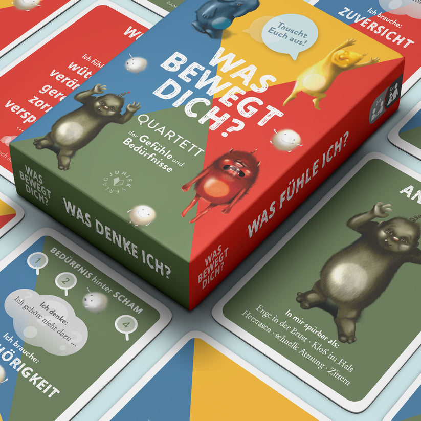 Was bewegt dich? Quartett der Gefühle und Bedürfnisse – JUNIEK VERLAG